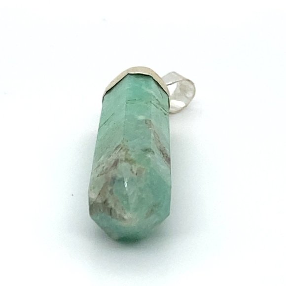 Amazonite 29.50ct Solid 925 Sterling Silver Pendant - Picture 5 of 7